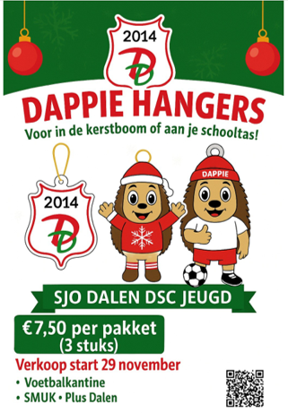 Dappie hangers te koop bij Smuk en in de kantine