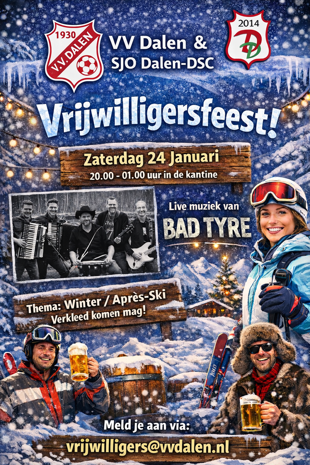 Après-skiën bij vrijwilligersfeest