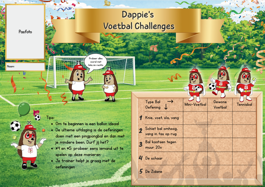 Haal jij jouw Dappie voetbal challenges diploma?