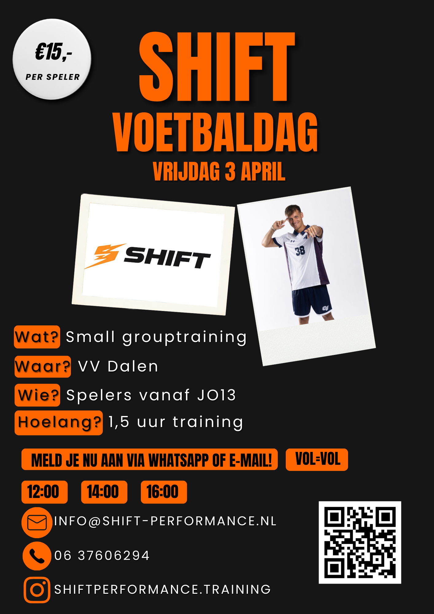 Laatste kans aanmelden Shift Voetbaldag 3 april voor jeugdspelers JO 13 en ouder