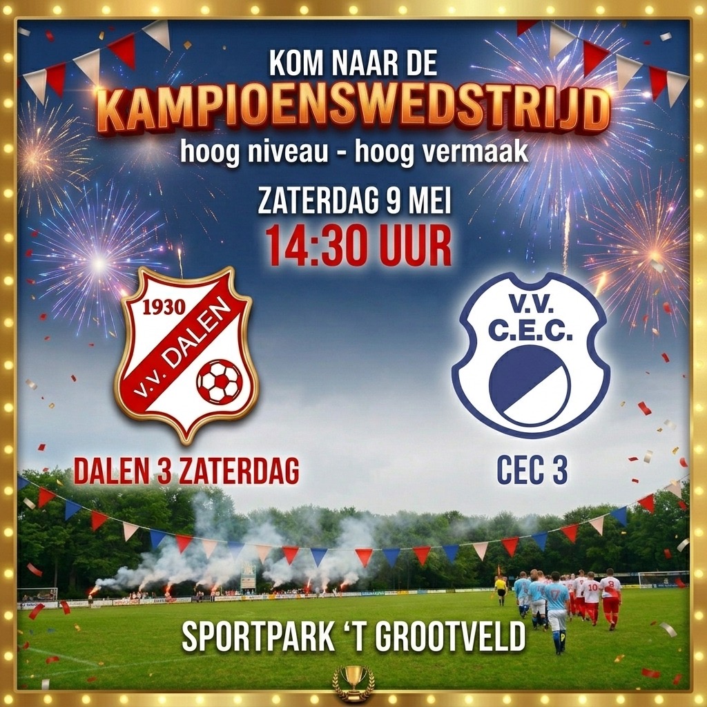 Support Dalen 3 (zaterdag) naar kampioenschap!